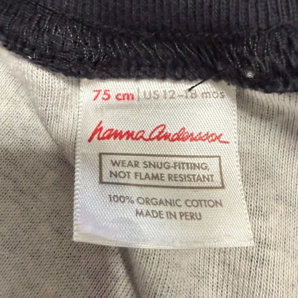 Hanna Andersson bay fair isle footless‎ pajamas one piece size 75 12-18 months